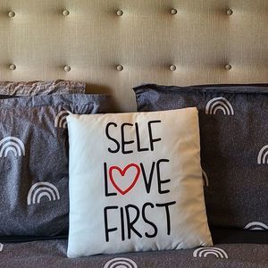 "Self Love First" Decorative Accent Pillow <3